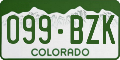 CO license plate 099BZK