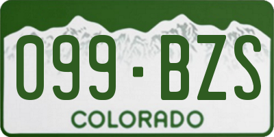CO license plate 099BZS