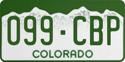 CO license plate 099CBP