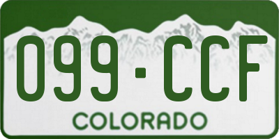 CO license plate 099CCF