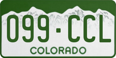 CO license plate 099CCL