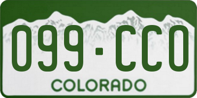 CO license plate 099CCO