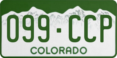 CO license plate 099CCP
