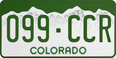 CO license plate 099CCR