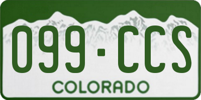 CO license plate 099CCS