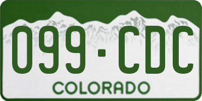 CO license plate 099CDC