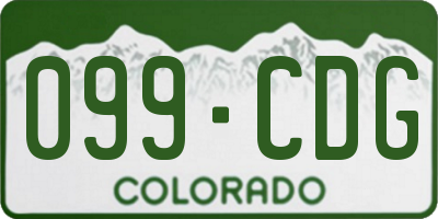 CO license plate 099CDG