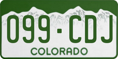 CO license plate 099CDJ