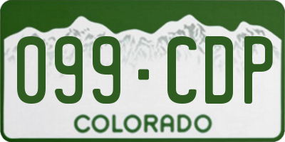 CO license plate 099CDP