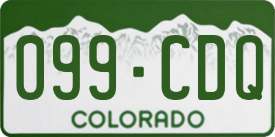 CO license plate 099CDQ