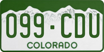 CO license plate 099CDU
