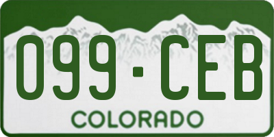 CO license plate 099CEB