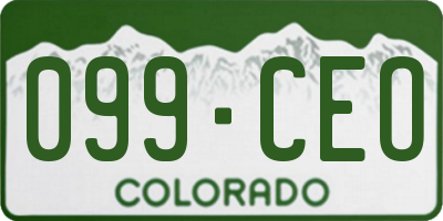 CO license plate 099CEO