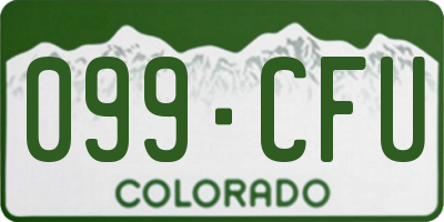 CO license plate 099CFU