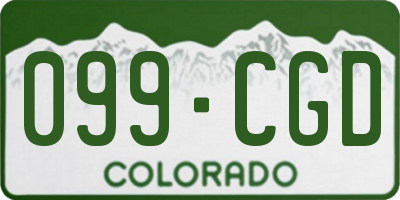 CO license plate 099CGD