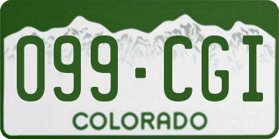 CO license plate 099CGI