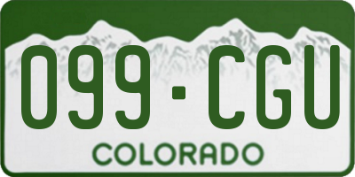 CO license plate 099CGU