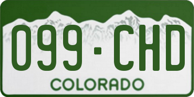 CO license plate 099CHD