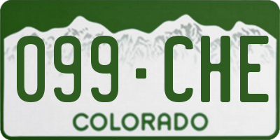 CO license plate 099CHE