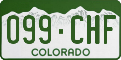 CO license plate 099CHF