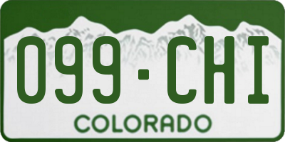 CO license plate 099CHI