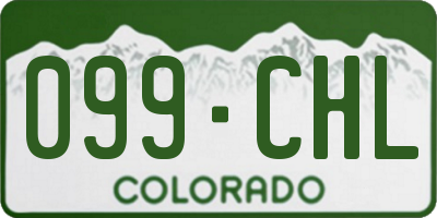 CO license plate 099CHL