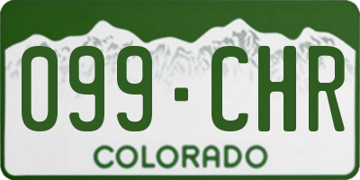 CO license plate 099CHR