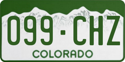 CO license plate 099CHZ