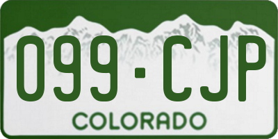 CO license plate 099CJP