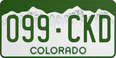 CO license plate 099CKD