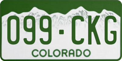 CO license plate 099CKG