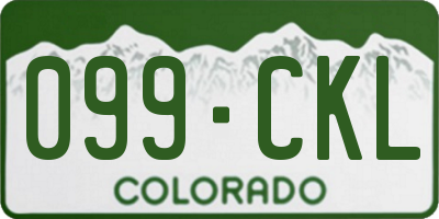 CO license plate 099CKL