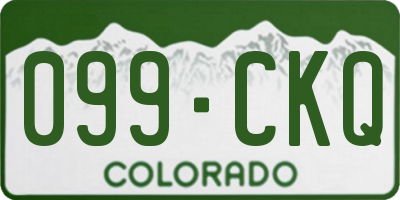 CO license plate 099CKQ