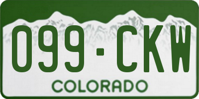 CO license plate 099CKW