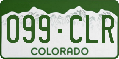 CO license plate 099CLR