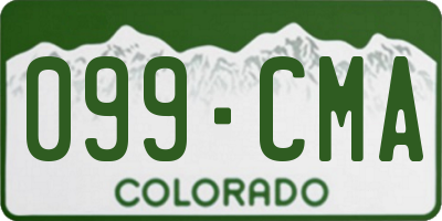 CO license plate 099CMA