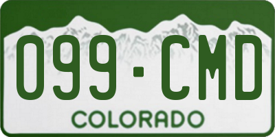 CO license plate 099CMD