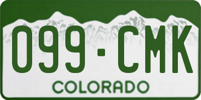 CO license plate 099CMK