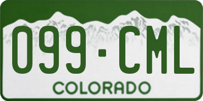 CO license plate 099CML