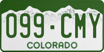 CO license plate 099CMY