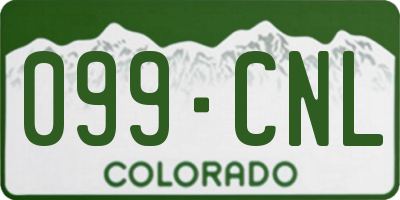 CO license plate 099CNL