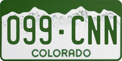 CO license plate 099CNN