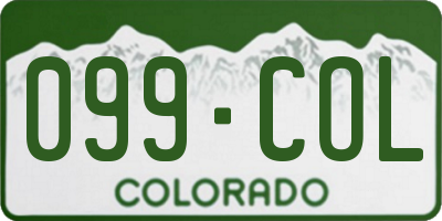 CO license plate 099COL
