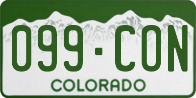 CO license plate 099CON