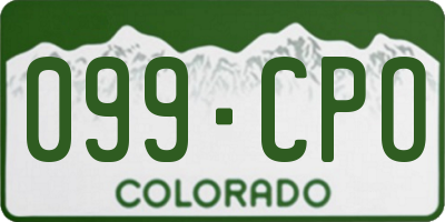 CO license plate 099CPO