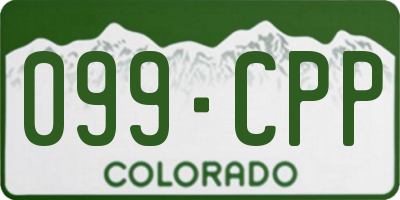 CO license plate 099CPP