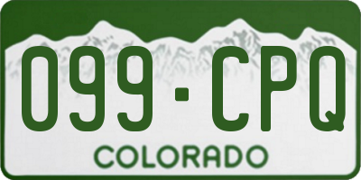 CO license plate 099CPQ