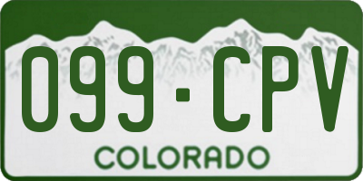 CO license plate 099CPV