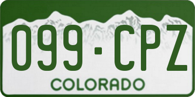 CO license plate 099CPZ
