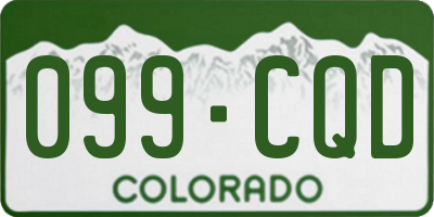 CO license plate 099CQD